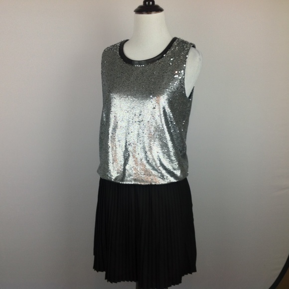 C Luce Dress Blouson Sequined Womens Small - Picture 3 of 6